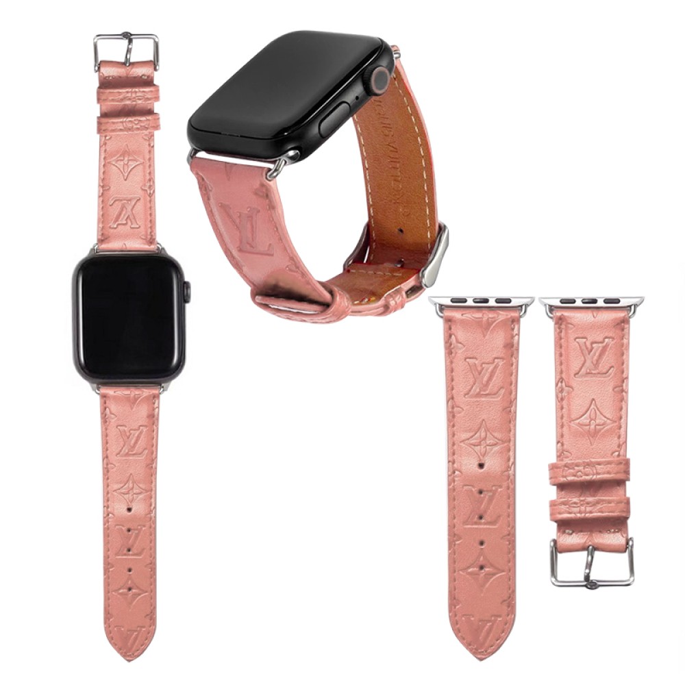 cute pink leather luxury watch band