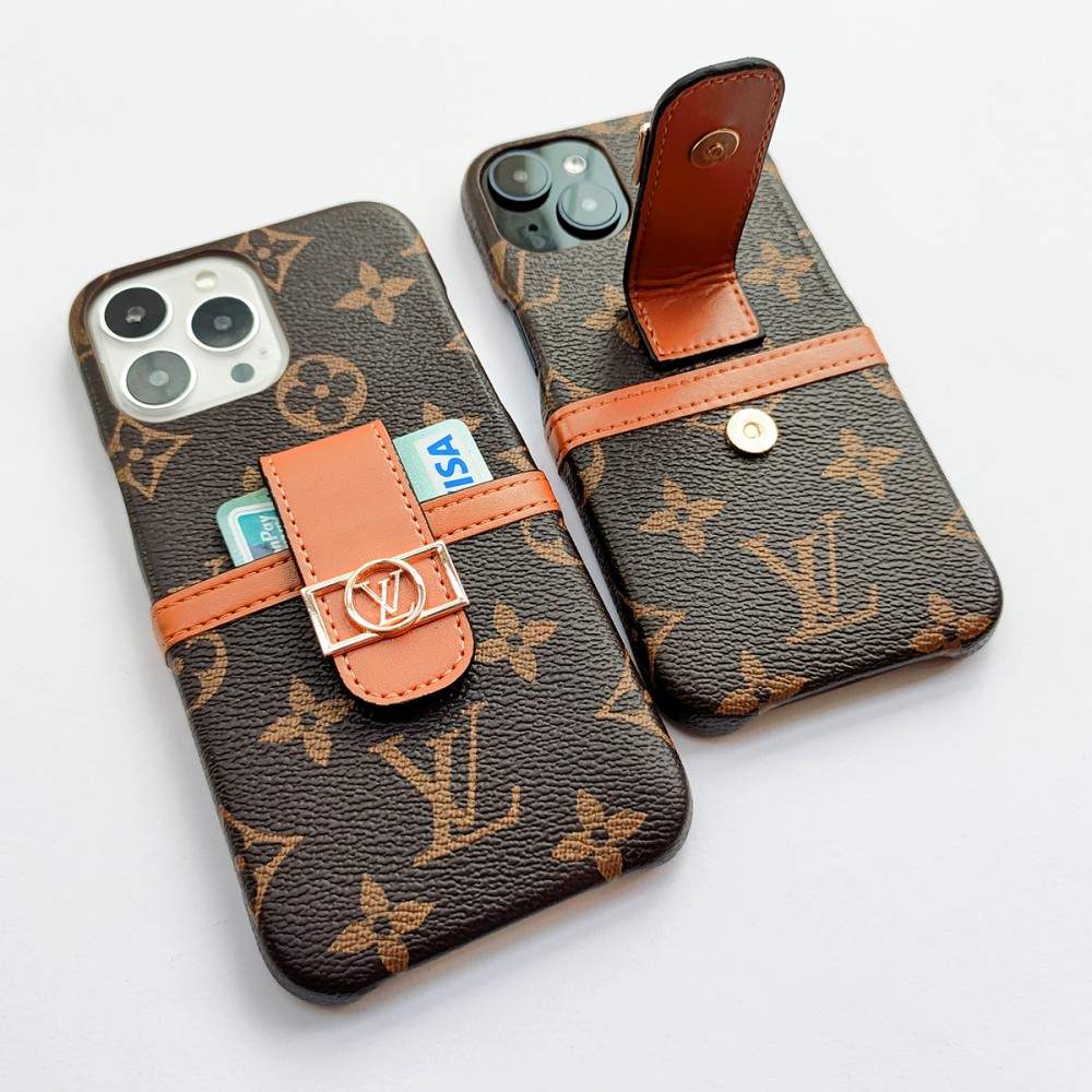 hortory lv iphone 14 max case wallet