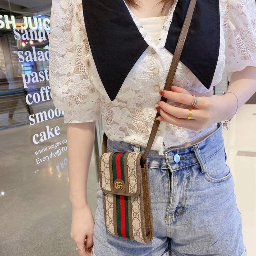 hortory iphone wallet case with strap gucci