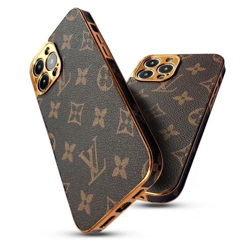 Hortory luxury leather iPhone case with card holder and hand strap
