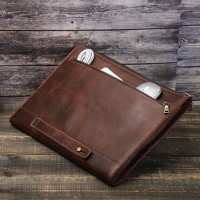 Macbook pro 14.2 inch leather bag wrist zipper laptop cover