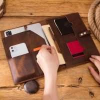 ipad Air 5 Leather Case with Phone Slot Multifunction iPad Leather Cover